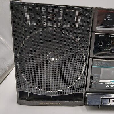 Vtg 80s BOOMBOX Sanyo C 33 Dual Cassette AM/FM Radio Stereo Vtg 80s BOOMBOX Sanyo C 33 Dual Cassette AM/FM Radio Stereo