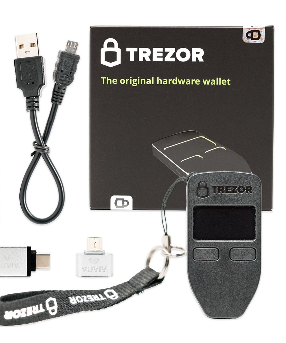 VUVIV Trezor Black Bitcoin Wallet Bundle With RFID Pouch 2 USB Adapters for  G... | eBay