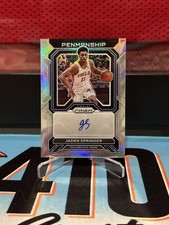 2022-23 Panini Prizm Jaden Springer Penmanship Silver Auto Philadelphia 76ers 