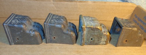 4 Vintage Hardware Metall Klauenfüße Möbel Waschtisch Tisch Kommode Kappen Abdeckungen - Bild 4 von 10