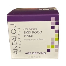 Andalou Naturals Skin Food Mask Avo Cocoa Age Defying 1 7 oz 50 g Cruelty-Free