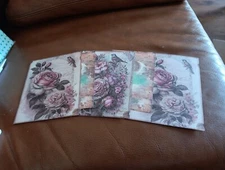 5X NOSTALGIC/VINTAGE SHEETS FOR SCRAPBOOKING/JOURNALS NEW +/- 13X9 CM (VIN1429)