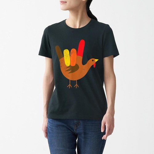 American Sign Language I Love You Thanksgiving Turkey T Shirt Men Women Fashion - 第 4/9 張圖片