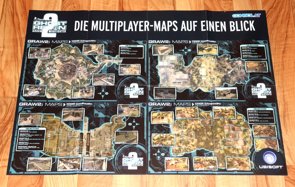 Assassin's Creed / Tom Clancy's Ghost Recon Advanced Warfighter Map PS3 Poster - Image 4 of 4