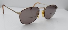 Vintage Renaissance Boutique 13 Brown Gold Oval Metal Sunglasses FRAMES ONLY