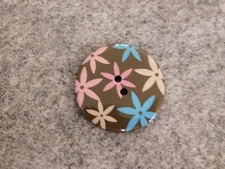 4 Pack Flower Button 2-hole Resin 1-1/4in 32mm Craft Sewing Scrapbooking 