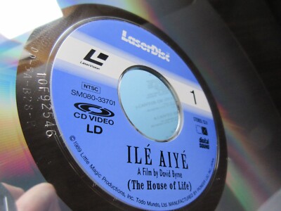 Film by David Byrne Le Aiye - House of Life Japan Laserdisc CD Box