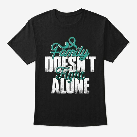 Family Support%7c Ovarian Cancer Awareness T-Shirt