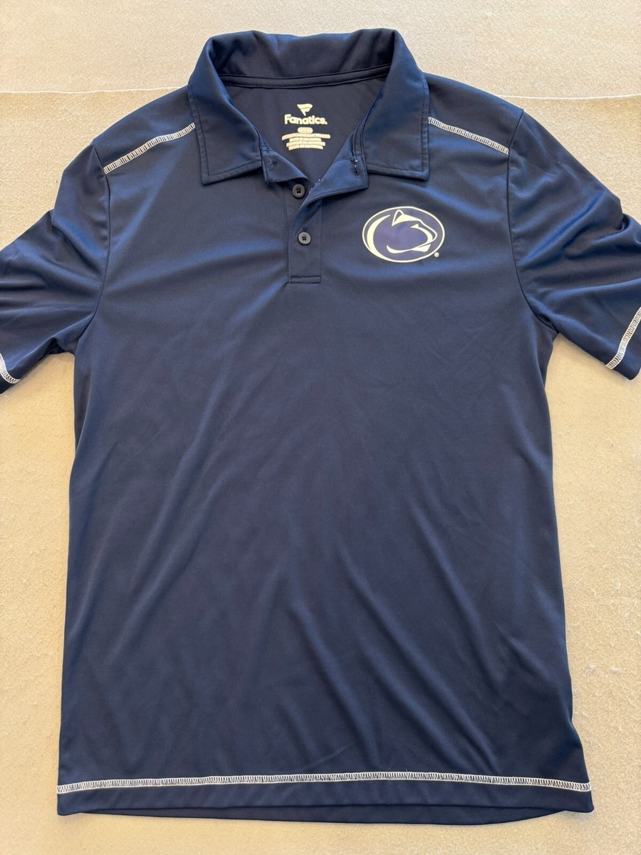 Penn State University Polo Shirt Men's Medium Fanatics Navy Blue