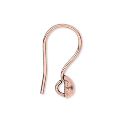 *** Antiqued Pure India Copper Teardrop Ear Hooks Earring Findings 4 pcs