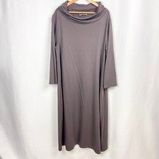 Bryn Walker Henrietta Cowl Neck Dress M Mocha Gray Ponte Knit Midi