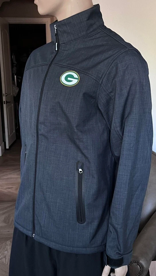 G-III Sports NFL Green Bay Packers Soft Shell Jacket Size M Fleece Lined Zipped - Image 4 of 4