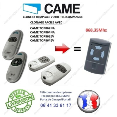 télécommande - 2 canaux - came top 862ee - 868.35 mhz - came 001top-862ee télécommande - 2 canaux - came top 862ee - 868.35 mhz - came 001top-862ee