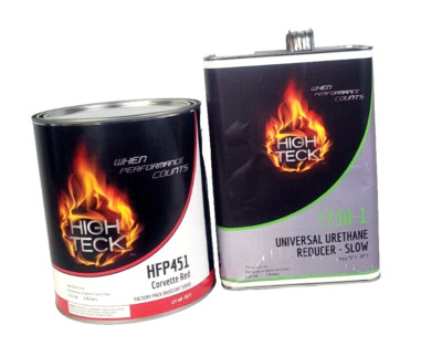 High Teck HFP451 GM 9075 Corvette Red Basecoat Paint Gallon & Slow Reducer