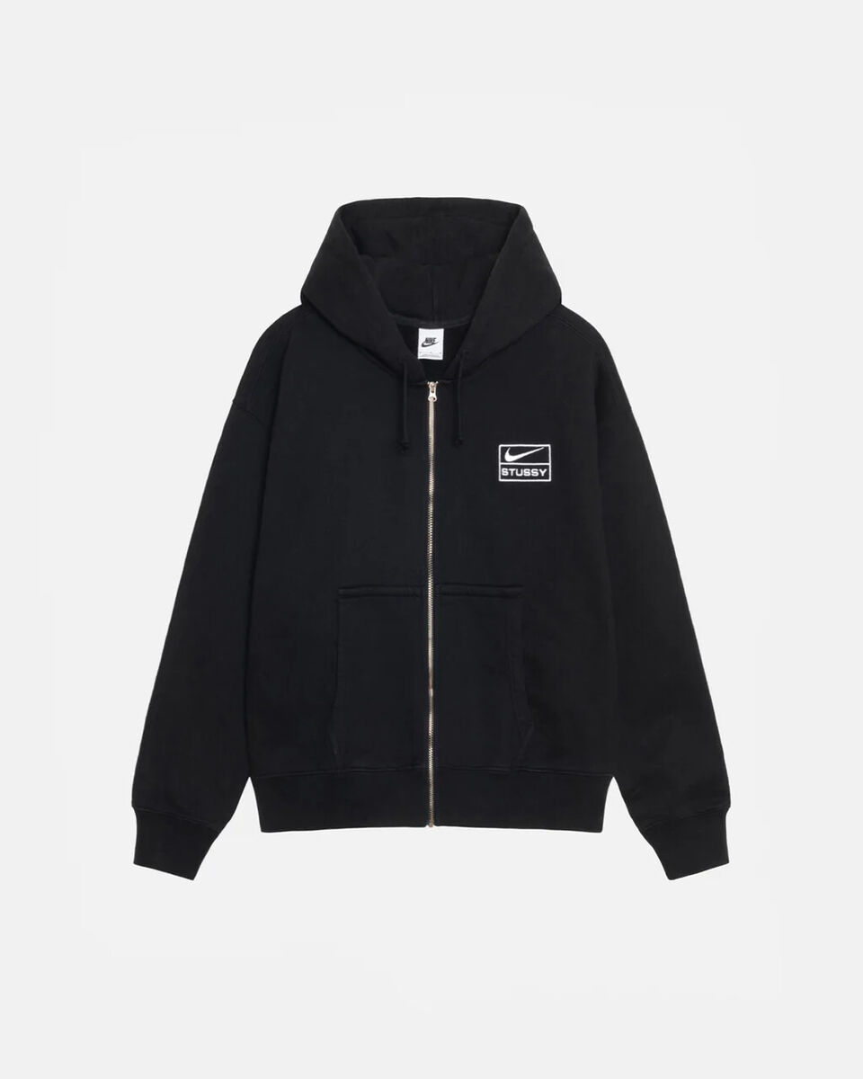 Stussy x Nike STONE WASHED FLEECE ZIP HOODIE BLACK LIGHT Stussy x Nike STONE WASHED FLEECE ZIP HOODIE BLACK LIGHT