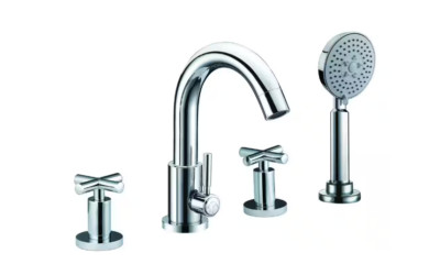Alfi AB2503-PC Deck Mount Widespread  Roman Tub Faucet, Polished Chrome