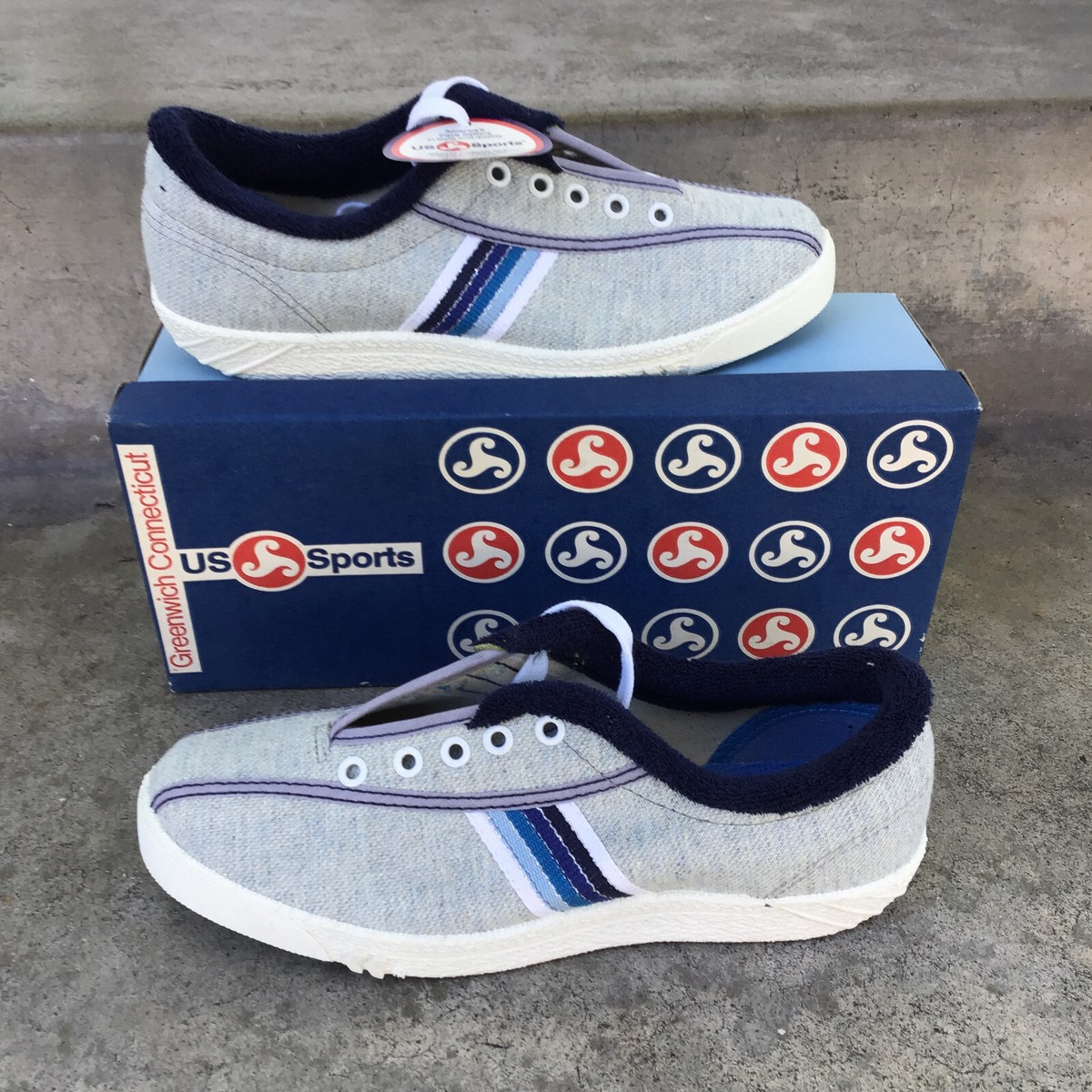 Vintage US Sports Sz 8 Tico Tyre Canvas Sneakers Shoes Women Gray