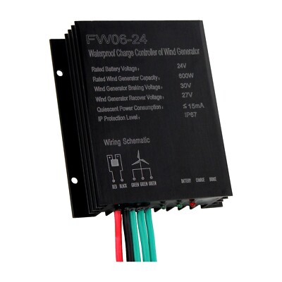 600W 24V Wasserdichter Windladeregler für 24V Windkraftanlagen bis 600W