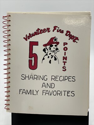 Vintage Spiral 90s Cookbook 5 Points Fire Department Recipes Scottsburg IN Bakin