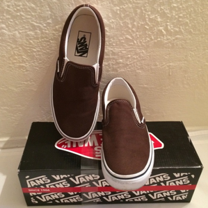 vans espresso slip ons