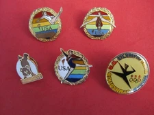 lot 4 Team USA Gymnastics Lapel Pins 3 are pin Pals Designs by Margarita