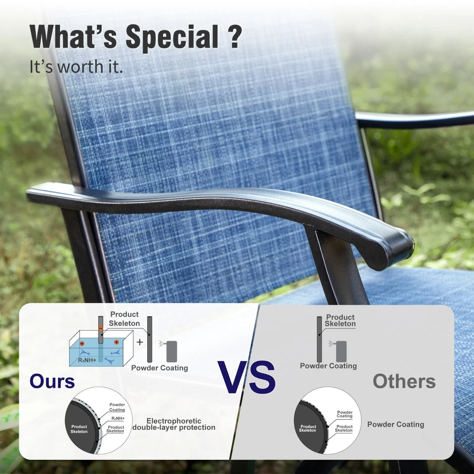 Juego de 4 Taburetes de Bar Giratorios Altura de Bar Sillas de Exterior 360 Taburete de Bar Giratorio Patio Foto 3 de 4