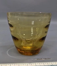 Hazel Atlas Amber Waterfall Gold Old Fashion Juice Highball Glass