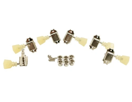 Kluson Traditional 3x3 Pearloid Double Ring, Double Line Nickel KD-3-NPKDR
