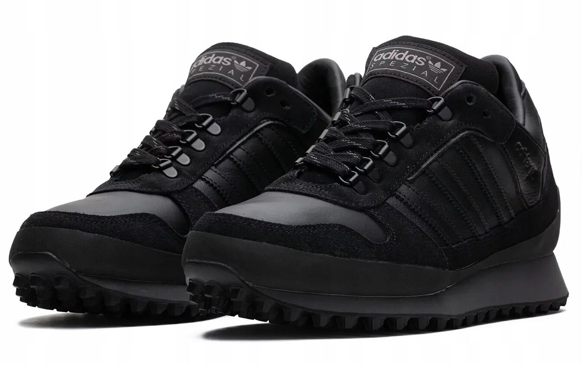 adidas SPZL スニーカー 黒 adidas SPZL Spezial Sneakers Triple Black Mid Top Retro