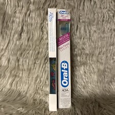 Vintage Oral-B 20 CHILD 3 ROW Toothbrush NIB Fun Print Design Ocean Jungle Rare