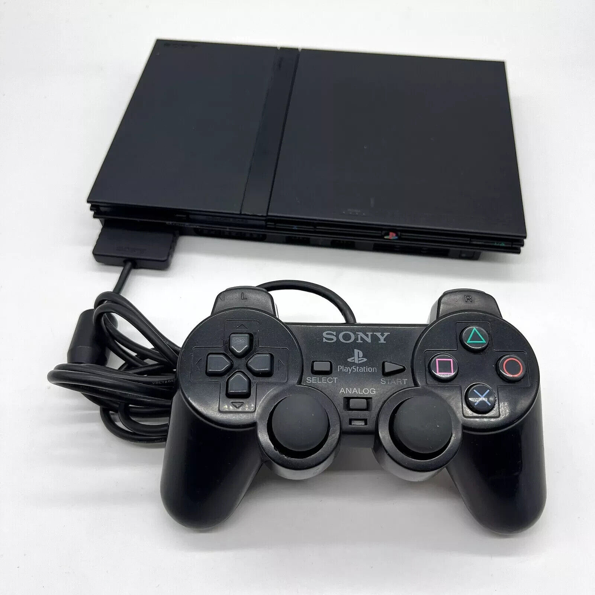 Sony PlayStation Slim PS2 Console Complete w Original DualShock
