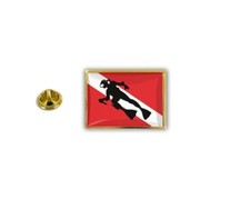 pins pin's flag national badge metal lapel hat button vest scuba diver dive r2