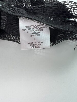 Miken Swim Fish Net Cover Up with Flower Black Size L NWT | eBay