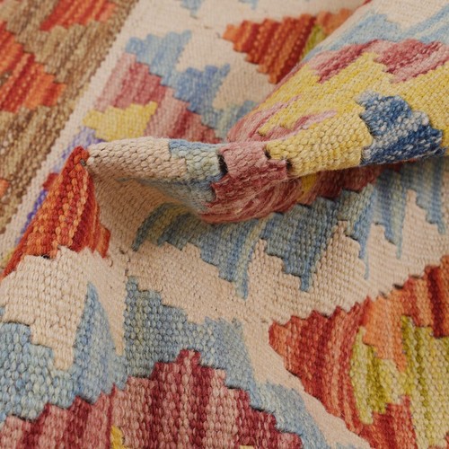 Hand Knotted Flat Weave Small Kilim Area Wool Rug Kilim On Sale 2'9x3'7ft B29623 - Picture 7 of 8