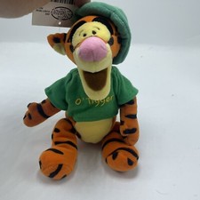 Disney Store Mini Bean Bag Stuffed Plush Toy St. Patricks Day Tigger 9"