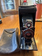 Vintage Kodak No. 2-C Folding Autographic junior Bellows Camera w/ Case