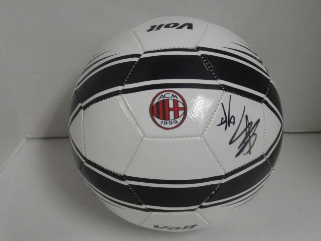 HACHIM MASTOUR SIGNED SOCCER BALL AC MILAN EXACT PROOF FUTBOL NEXT