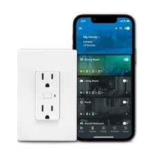 Eaton WFTRCR15-W Wi-Fi Alexa Receptacle Smart Duplex Outlet White 15A 125V WIFI
