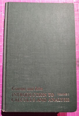 Introduction to Calculus and Analysis Volume 1. 1965 | eBay UK