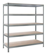 SCHULTE Regalwelt Schwerlastregal XXL, 5 Ebenen, 180x160x60 cm (HxBxT), verzinkt