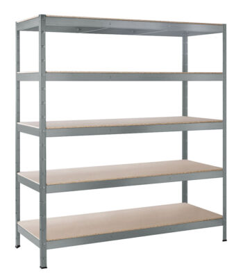 SCHULTE Regalwelt Schwerlastregal XXL, 5 Ebenen, 180x160x60 cm (HxBxT), verzinkt