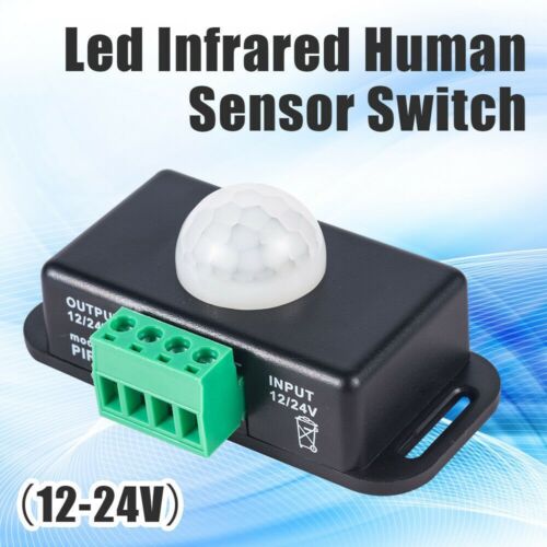 Electrical PIR Motion 8A DC 12V-24V For LED Light Strip Sensor Body Auto Switch - 第 1/12 張圖片