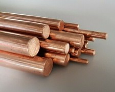 Copper Round Bar Rod Diameters 3/16" to 1/2" Lengths 50 to 600mm Grade CW004A