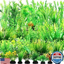 XunYee 100 Pcs Aquarium Plants Artificial Fish Tank Decorations 1.57 to 11.81