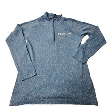 Lululemon Tech Lightweight Quarter Zip Medium Peloton Logo Light Blue