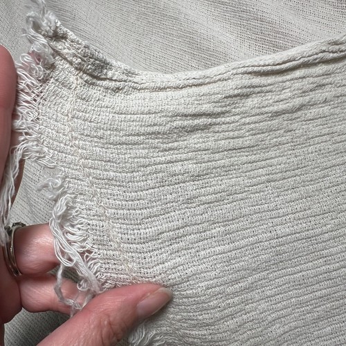 Brand Bazar Natural Woven Maxi Skirt Cotton Linen Raw Hem Beige Medium - Imagen 12 de 13