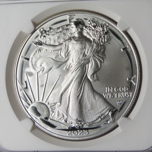 2023 $1 American Silver Eagle NGC MS69 FDI Mint Error Weakly Struck - Picture 3 of 3