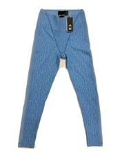 Adidas x Ivy Park Beyoncé Monogram Mesh Tights Blue H57088 Size M - NEW
