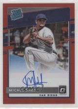 2020 Donruss Optic Rated Rookie Signatures Red Prizm 1/50 Michel Baez Auto 3c7