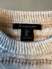 Tahari Women  s Sweater Size L NWOT Oatmeal